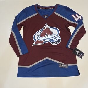 COLORADO AVALANCHE|Women's Fanatics Hockey Jersey|Stitched Front/Plain Back|Med